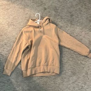 Tan Nike middle swoosh hoodie